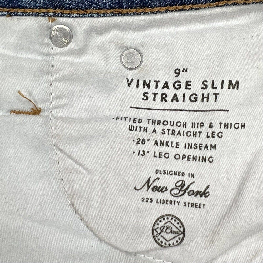 J. Crew 9" Vintage Slim-Straight Jeans in Blue Vista Wash Denim BH765 Sz 34 - Picture 13 of 16